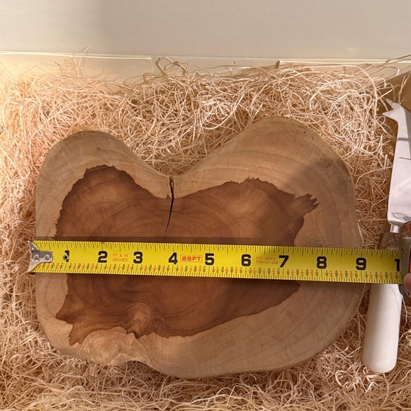 Rustic Live Edge Wood Cheese Board & Knife Set EUC - Picture 7 of 7